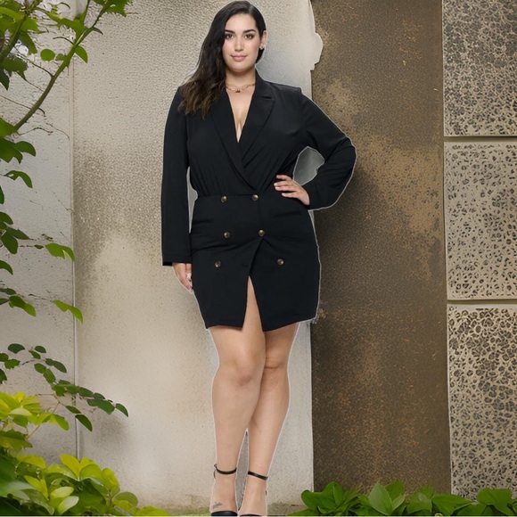 Plus Size Mini Blazer Dress - Picture 4 of 8